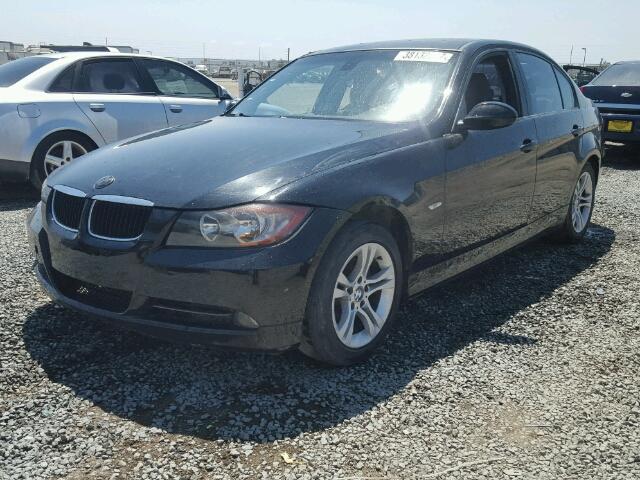 WBAVC53558FZ87766 - 2008 BMW 328I SULEV BLACK photo 2