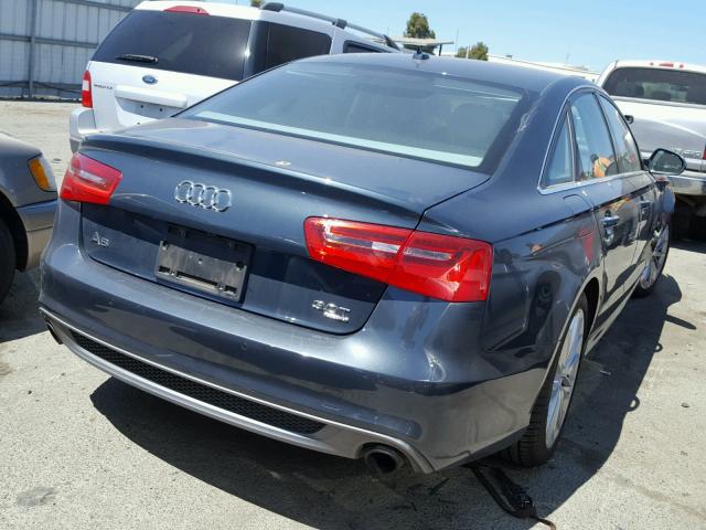 WAUHGAFC3DN034218 - 2013 AUDI A6 PRESTIG BLUE photo 4