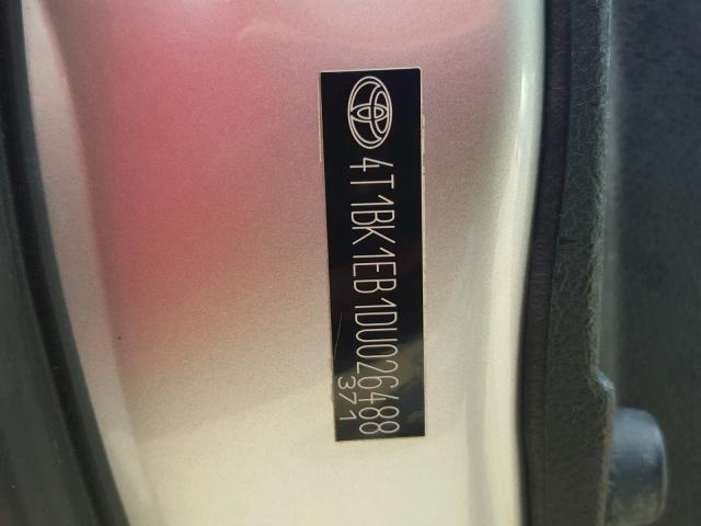 4T1BK1EB1DU026488 - 2013 TOYOTA AVALON BAS SILVER photo 10