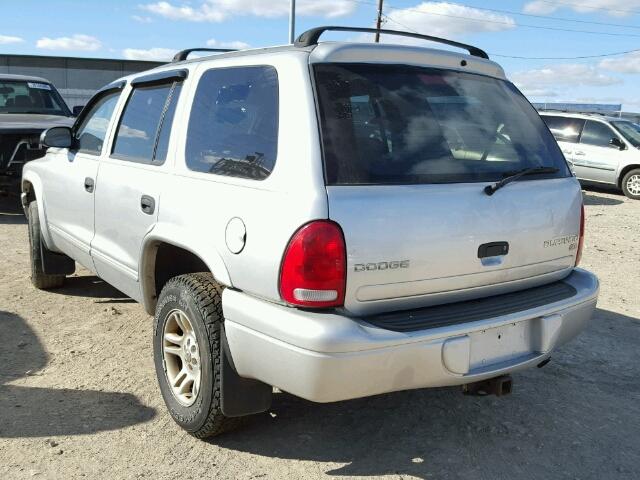 1D4HS48Z83F583039 - 2003 DODGE DURANGO SL GRAY photo 3