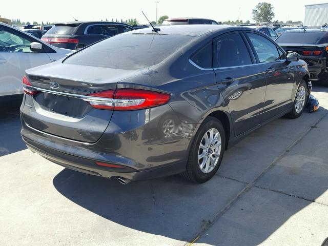 3FA6P0G78HR222215 - 2017 FORD FUSION S CHARCOAL photo 4