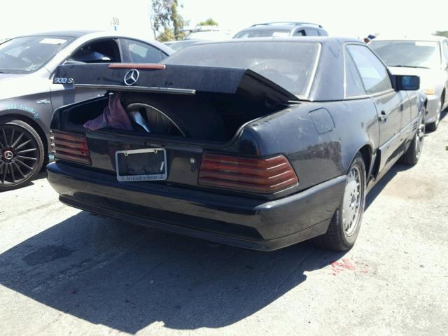 WDBFA66E1NF044167 - 1992 MERCEDES-BENZ 500 SL BLACK photo 4