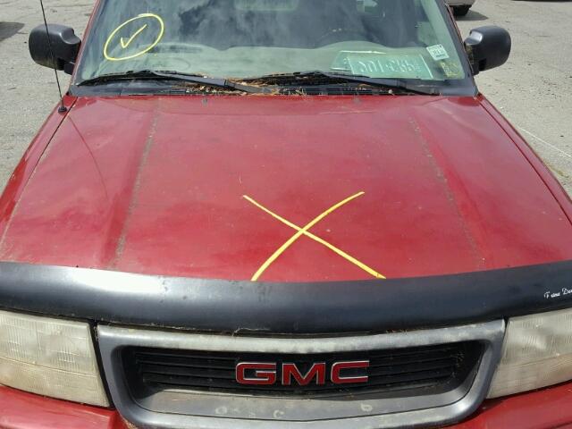 1GTCS1445XK513561 - 1999 GMC SONOMA RED photo 7