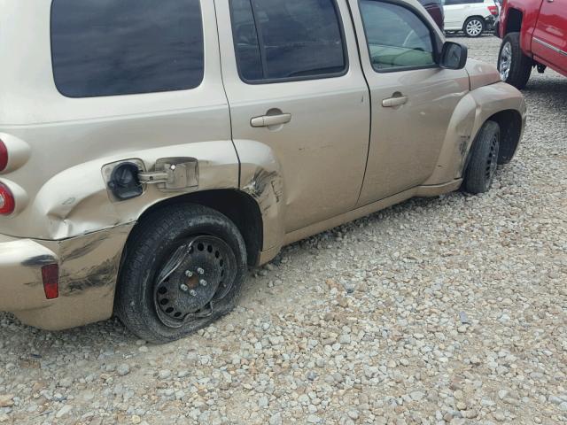 3GNDA13D98S653926 - 2008 CHEVROLET HHR LS ოქროსფერი ფოტო 9