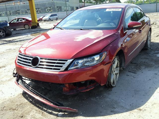 WVWBP7AN6DE550870 - 2013 VOLKSWAGEN CC SPORT RED photo 2