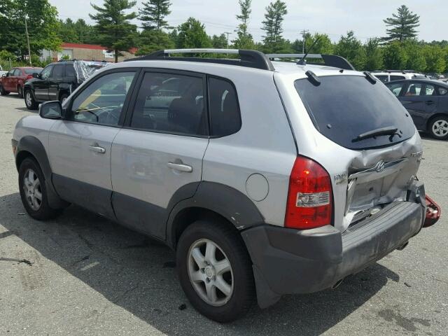 KM8JN12D25U081431 - 2005 HYUNDAI TUCSON GLS SILVER photo 3