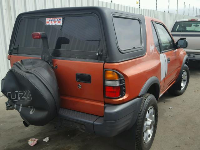 4S2CK57D2W4342505 - 1998 ISUZU AMIGO ORANGE photo 4