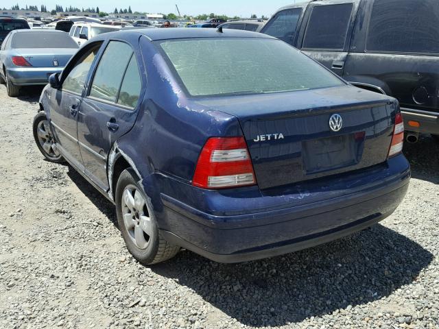 3VWSA69M64M095758 - 2004 VOLKSWAGEN JETTA GLS BLUE photo 3