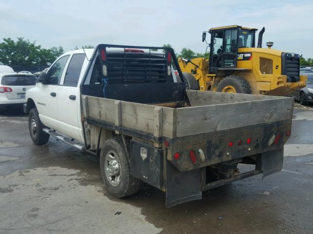 3D7KU28C14G209391 - 2004 DODGE RAM 2500 S WHITE photo 3