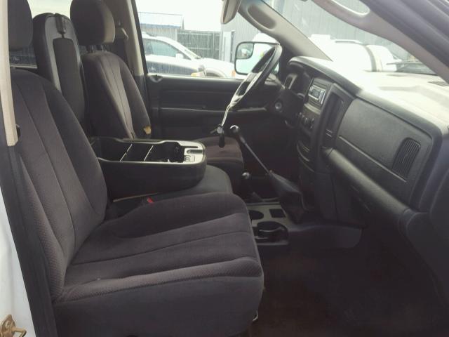 3D7KU28C14G209391 - 2004 DODGE RAM 2500 S WHITE photo 5