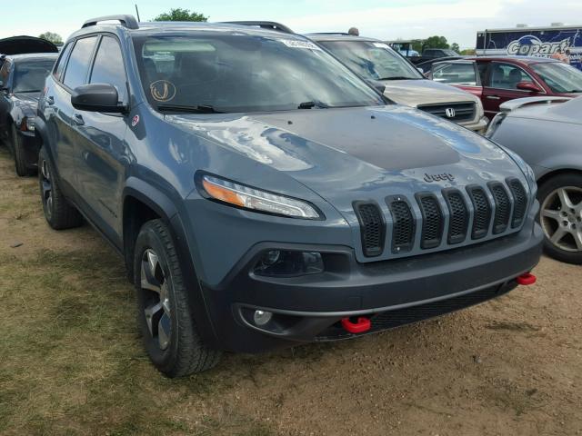 1C4PJMBS1EW216056 - 2014 JEEP CHEROKEE T BLUE photo 1