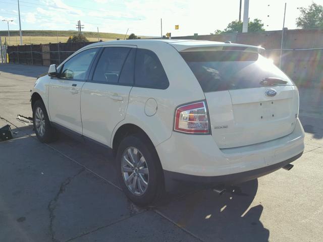 2FMDK49C47BB08089 - 2007 FORD EDGE SEL P WHITE photo 3