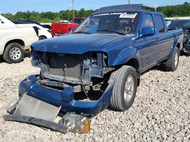 1N6ED29X32C316027 - 2002 NISSAN FRONTIER C BLUE photo 2