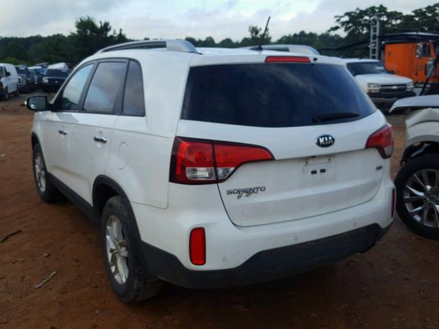 5XYKT3A66EG478249 - 2014 KIA SORENTO LX WHITE photo 3