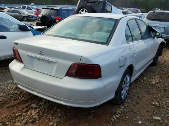 4A3AA46G72E131457 - 2002 MITSUBISHI GALANT ES WHITE photo 4