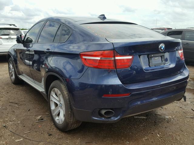 5UXFG2C54E0C45160 - 2014 BMW X6 XDRIVE3 BLUE photo 3