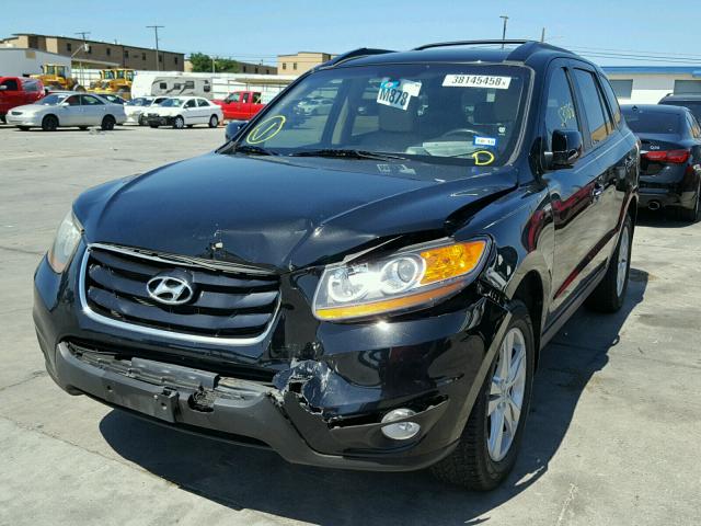 5NMSK4AG6AH350580 - 2010 HYUNDAI SANTA FE L BLACK photo 2