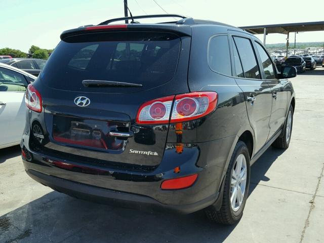 5NMSK4AG6AH350580 - 2010 HYUNDAI SANTA FE L BLACK photo 4