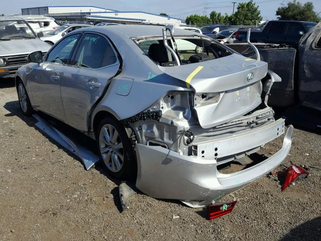 JTHBF1D25E5042391 - 2014 LEXUS IS 250 SILVER photo 3