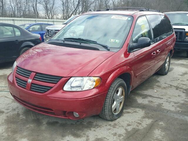 2D4GP44L97R283720 - 2007 DODGE GRAND CARA MAROON photo 2