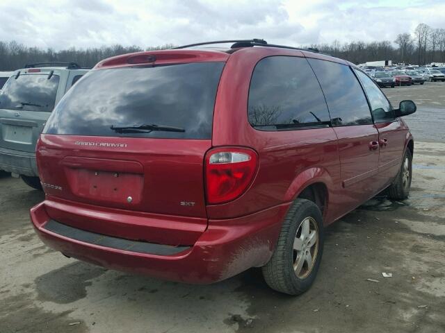 2D4GP44L97R283720 - 2007 DODGE GRAND CARA MAROON photo 4