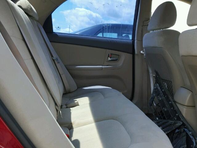 KNAFE121585509360 - 2008 KIA SPECTRA RED photo 6