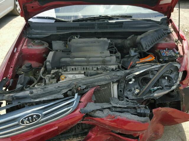 KNAFE121585509360 - 2008 KIA SPECTRA RED photo 7