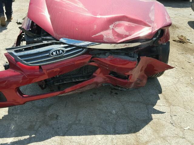 KNAFE121585509360 - 2008 KIA SPECTRA RED photo 9