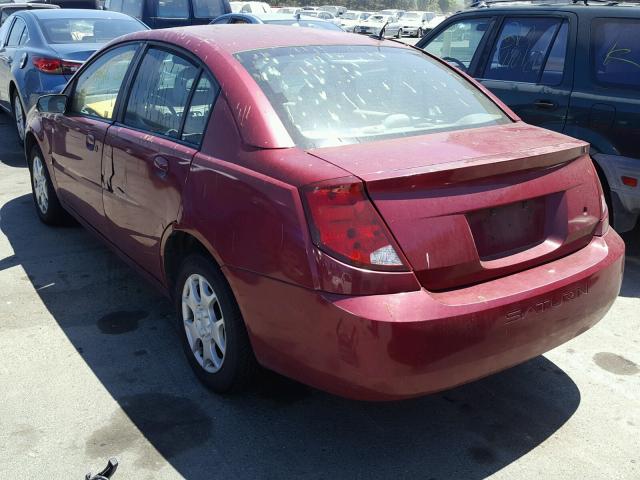 1G8AJ54F74Z184376 - 2004 SATURN ION LEVEL BURGUNDY photo 3