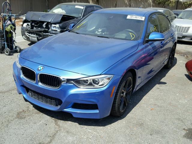 WBA3A9C56DF475349 - 2013 BMW 335 I BLUE photo 2