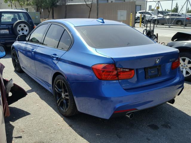 WBA3A9C56DF475349 - 2013 BMW 335 I BLUE photo 3