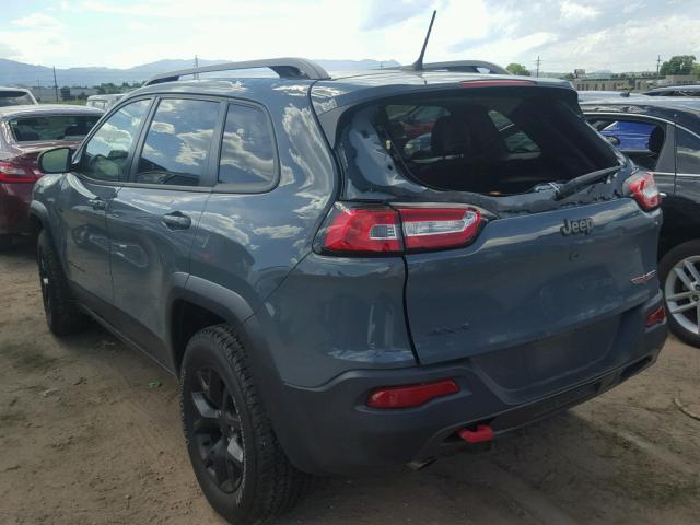 1C4PJMBS5FW752347 - 2015 JEEP CHEROKEE T GRAY photo 3