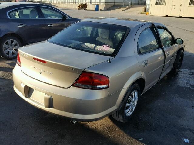 1C3EL46R22N262462 - 2002 CHRYSLER SEBRING LX TAN photo 4