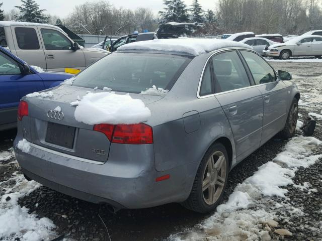 WAUDF78E67A237506 - 2007 AUDI A4 2.0T QU GRAY photo 4