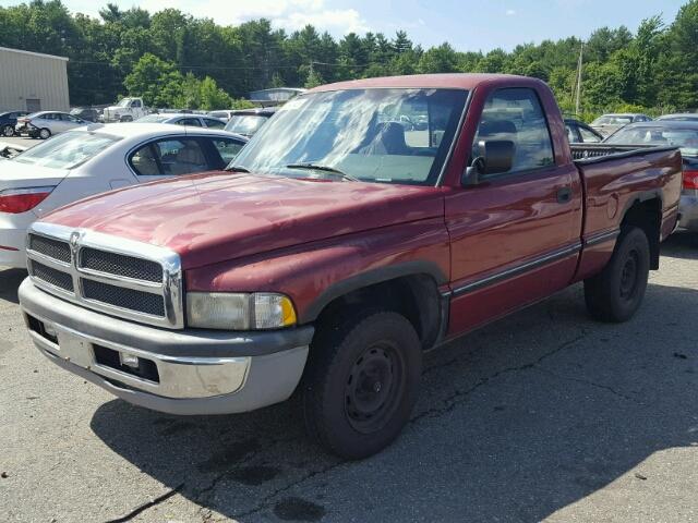 3B7HC16X7RM564534 - 1994 DODGE RAM 1500 BURGUNDY photo 2