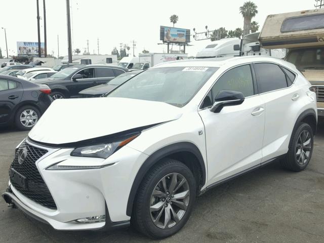 JTJYARBZXF2003630 - 2015 LEXUS NX 200T WHITE photo 2