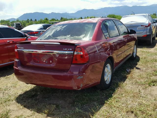 1G1ZT54895F154599 - 2005 CHEVROLET MALIBU LS 红色 照片 4