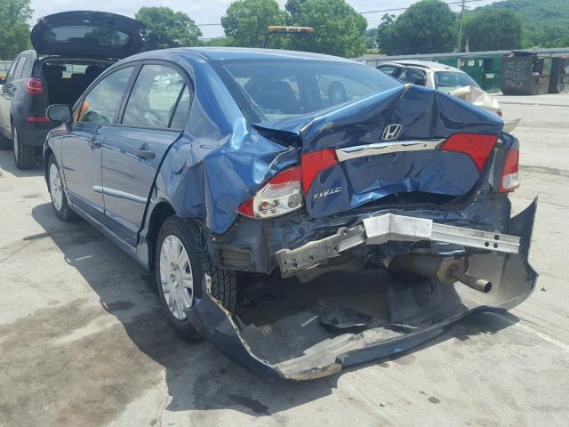 19XFA1F39BE032180 - 2011 HONDA CIVIC VP BLUE photo 3