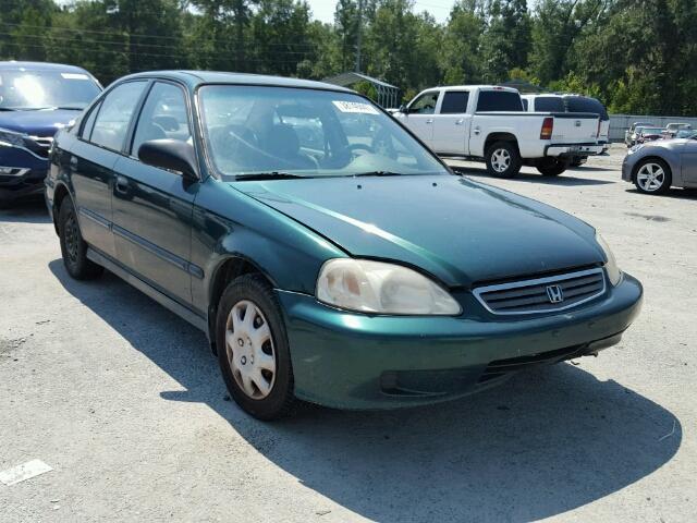 1HGEJ6521YL069436 - 2000 HONDA CIVIC DX GREEN photo 1