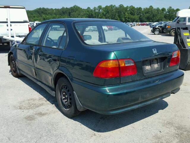 1HGEJ6521YL069436 - 2000 HONDA CIVIC DX GREEN photo 3