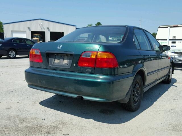 1HGEJ6521YL069436 - 2000 HONDA CIVIC DX GREEN photo 4