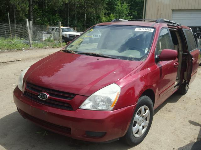 KNDMB233476116080 - 2007 KIA SEDONA EX BURGUNDY photo 2