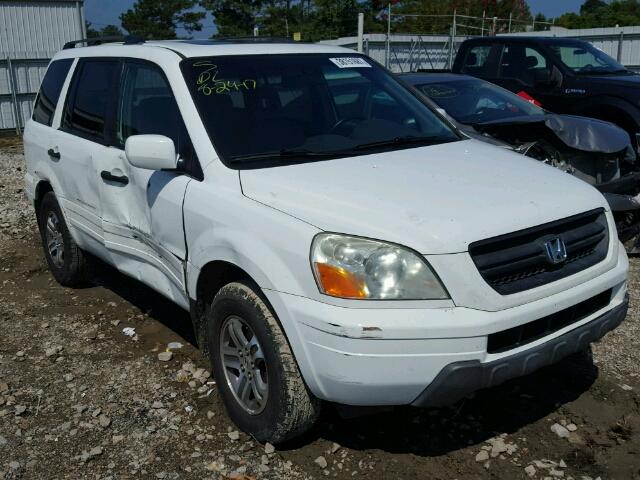 5FNYF18525B040760 - 2005 HONDA PILOT WHITE photo 1