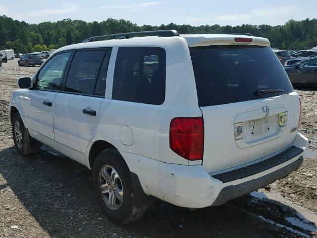 5FNYF18525B040760 - 2005 HONDA PILOT WHITE photo 3