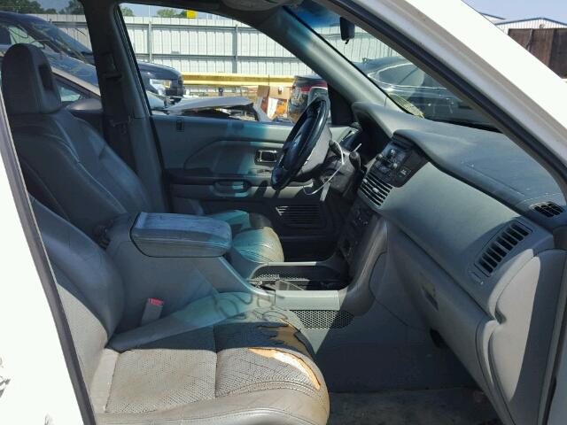 5FNYF18525B040760 - 2005 HONDA PILOT WHITE photo 5