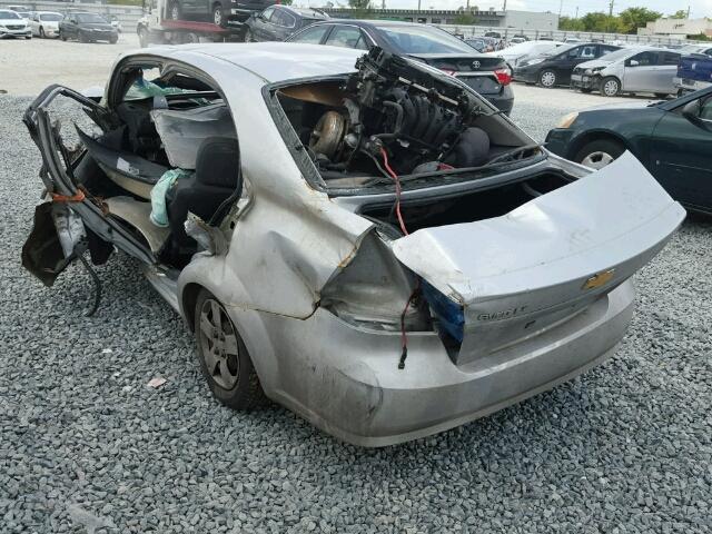 KL1TD5DEXBB183605 - 2011 CHEVROLET AVEO LS SILVER photo 3