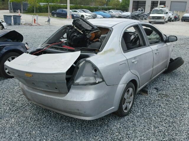 KL1TD5DEXBB183605 - 2011 CHEVROLET AVEO LS SILVER photo 4