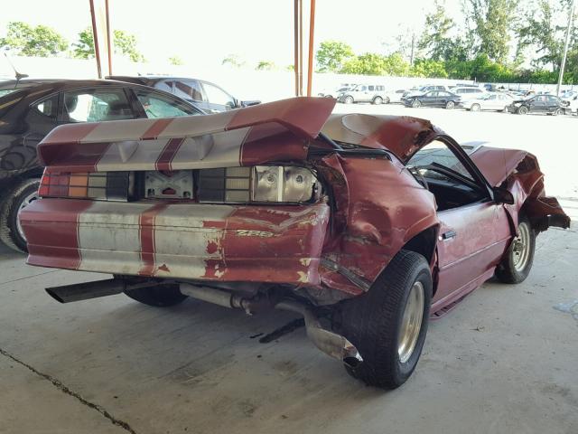 1G1FP2383NL113975 - 1992 CHEVROLET CAMARO Z28 RED photo 4