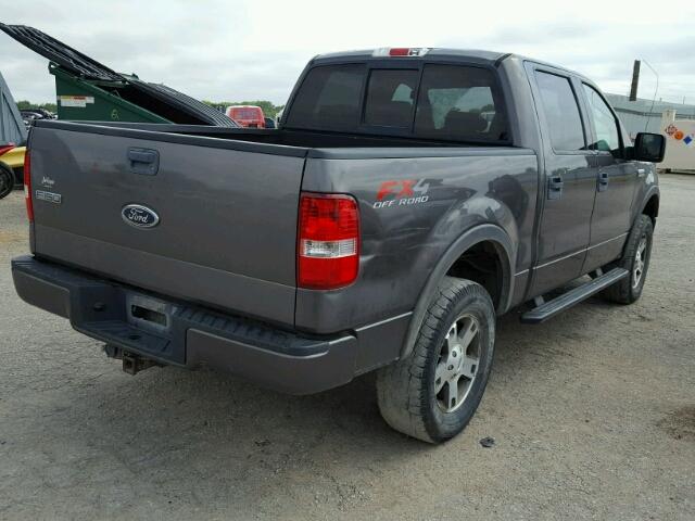 1FTPW145X4KB30533 - 2004 FORD F150 SUPER GRAY photo 4