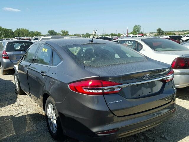 3FA6P0G76HR279559 - 2017 FORD FUSION S GRAY photo 3